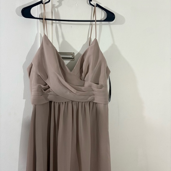 Sorella Vita Dusty Pink Rose Prom Bridesmaid Long Dress Sz 16 Chiffon Wedding - Picture 2 of 15